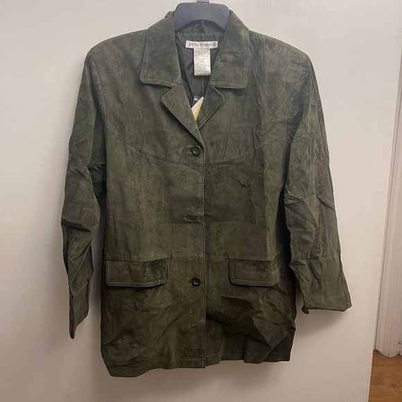 NWT Jessica Holbrook green suede jacket - Picture 3 of 5